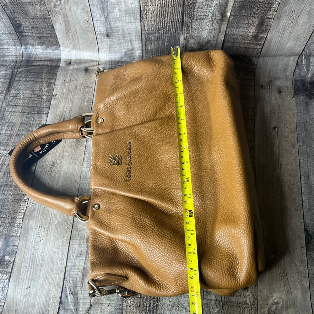 Louis Quatorze Women’s Brown Leather Satchel Shoulder Bag Crossbody Handbag - Picture 12 of 16